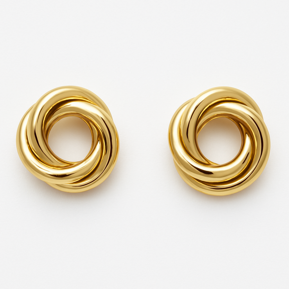  Σκουλαρίκι Τριπλός Κρίκος Καρφωτό